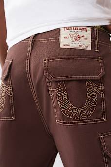 EMBROIDERED HORSESHOE CARGO PANT 