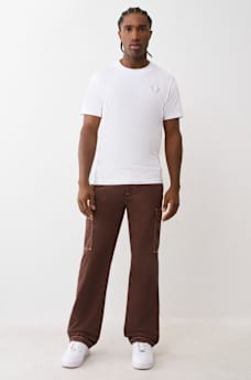 EMBROIDERED HORSESHOE CARGO PANT 