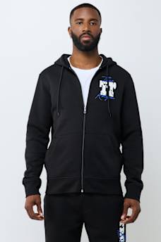 PUFF-PRINT LOGO SCRIPT ZIP HOODIE