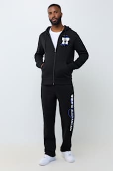PUFF-PRINT LOGO SCRIPT ZIP HOODIE