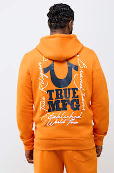 PUFF-PRINT LOGO SCRIPT ZIP HOODIE