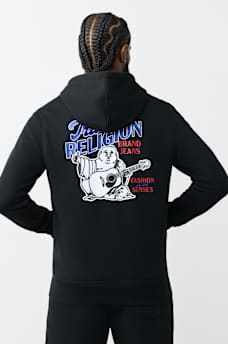 CHANDAIL &Agrave; CAPUCHON &Agrave; FERMETURE &Eacute;CLAIR AVEC LOGO OBLIQUE