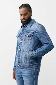 VESTE EN DENIM AVEC LOGO IMPRIM&Eacute;, image 3