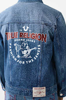 VESTE EN DENIM AVEC LOGO IMPRIM&Eacute;, image 5