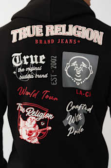 MULTI-LOGO APPLIQU&Eacute; ZIP HOODIE, image 1