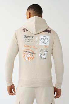 MULTI-LOGO APPLIQU&Eacute; ZIP HOODIE, image 5