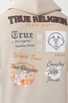 MULTI-LOGO APPLIQU&Eacute; ZIP HOODIE, image 1