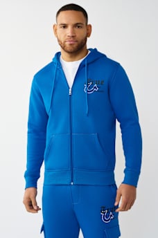 MULTI-LOGO APPLIQU&Eacute; ZIP HOODIE, image 2
