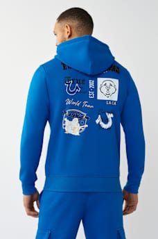 MULTI-LOGO APPLIQU&Eacute; ZIP HOODIE, image 5