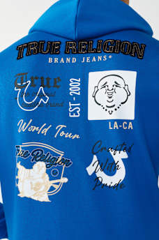 MULTI-LOGO APPLIQU&Eacute; ZIP HOODIE, image 1