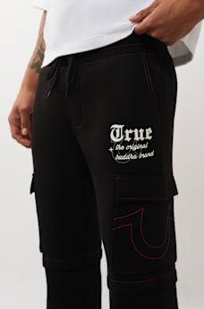 LOGO CARGO STRAIGHT LEG SWEATPANT, image 4