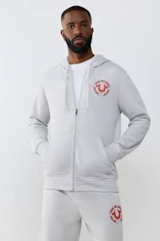 TRUE PUFF-PRINT ZIP HOODIE