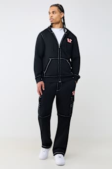 CONTRAST MFG ZIP HOODIE