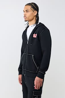 CONTRAST MFG ZIP HOODIE
