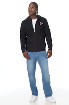 TRUE CONTRAST ZIP HOODIE