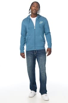 TRUE CONTRAST ZIP HOODIE