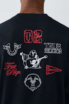 MULTI-LOGO LONG SLEEVE TEE