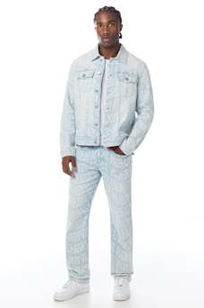 JESSE ALLOVER PRINT TRUCKER JACKET