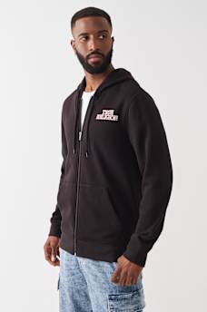 HORSESHOE FILLED ALLOVER PRINT ZIP HOODIE