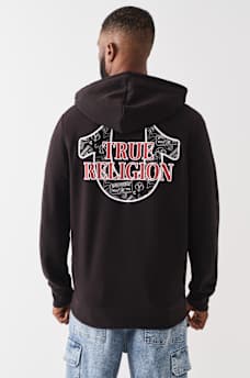 HORSESHOE FILLED ALLOVER PRINT ZIP HOODIE