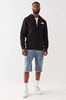 HORSESHOE FILLED ALLOVER PRINT ZIP HOODIE