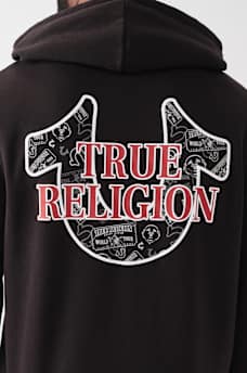 HORSESHOE FILLED ALLOVER PRINT ZIP HOODIE