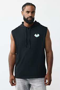 BUDDHA CIRCULAR HOODED TANK TOP, image 2