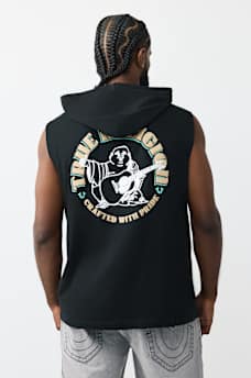 BUDDHA CIRCULAR HOODED TANK TOP, image 1