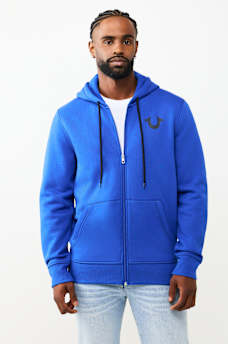 CONTRAST LOGO ZIP HOODIE
