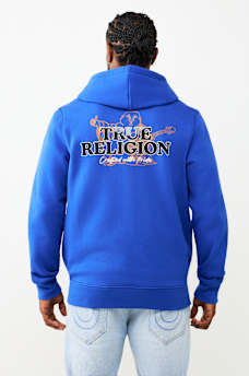 CONTRAST LOGO ZIP HOODIE