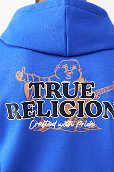 CONTRAST LOGO ZIP HOODIE