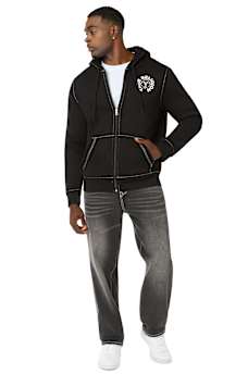 BUDDHA FACE SHERPA ZIP HOODIE