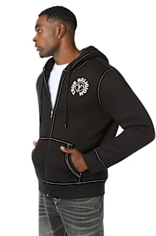 BUDDHA FACE SHERPA ZIP HOODIE