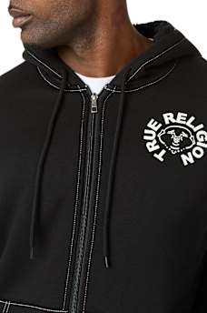 BUDDHA FACE SHERPA ZIP HOODIE