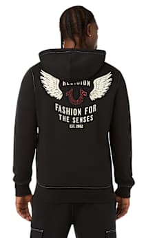 WINGED LOGO ZIP HOODIE
