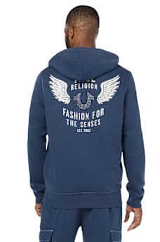 WINGED LOGO ZIP HOODIE