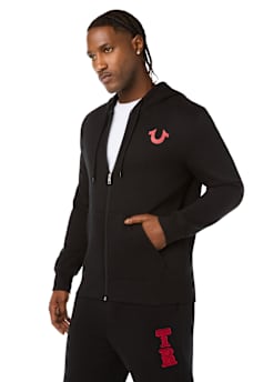 LOGO APPLIQU&Eacute; ZIP HOODIE