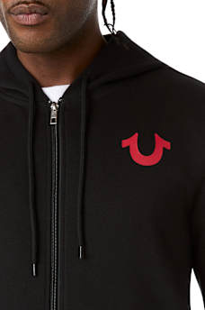 LOGO APPLIQU&Eacute; ZIP HOODIE