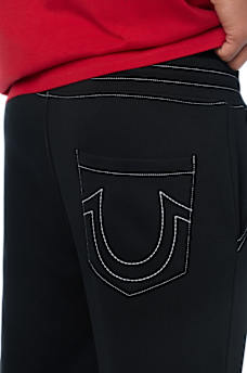 METALLIC STITCH HORSESHOE SWEATPANT