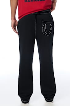 METALLIC STITCH HORSESHOE SWEATPANT