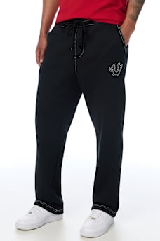METALLIC STITCH HORSESHOE SWEATPANT