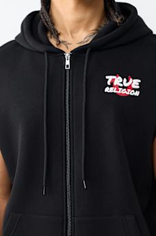 NEWSPAPER MUSCLE ZIP HOODIE