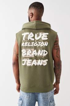 NEWSPAPER MUSCLE ZIP HOODIE