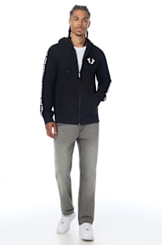 SILICONE TAPE ZIP HOODIE
