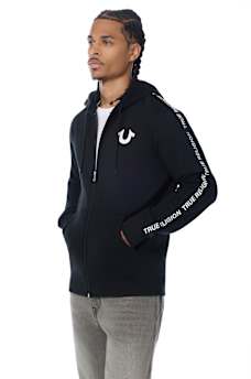 SILICONE TAPE ZIP HOODIE