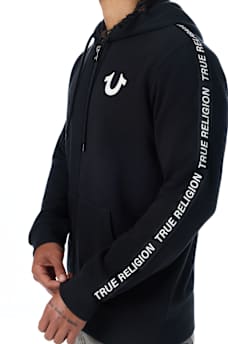 SILICONE TAPE ZIP HOODIE