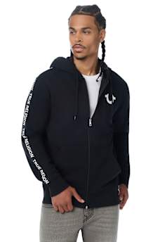 SILICONE TAPE ZIP HOODIE