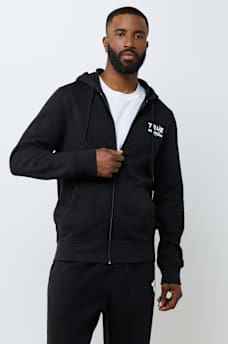 SCRIPT NEWSPAPER ZIP HOODIE