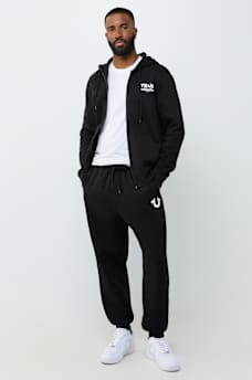 SCRIPT NEWSPAPER ZIP HOODIE
