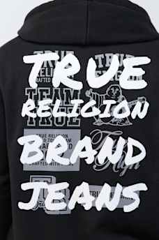 SCRIPT NEWSPAPER ZIP HOODIE